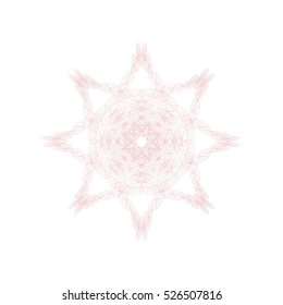 Guilloche rosette element. Digital watermark for Security Papers. It can be used as a protective layer for certificate, voucher, banknote, play money design, currency, note, check, ticket, reward etc.