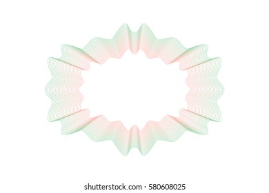 Guilloche rosette element. Digital watermark for Security Papers. It can be used as a protective layer for certificate, voucher, banknote, play money design, currency, note, check, ticket, reward etc