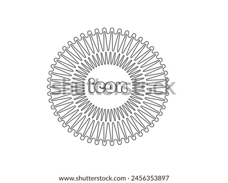 guilloche rosette isolated on white