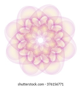 Guilloche Rosette  -  vector illustration