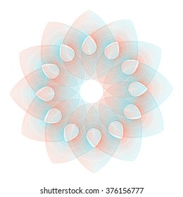 Guilloche Rosette  -  vector illustration