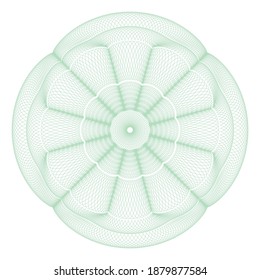 Guilloche rosettes, template for diplomas, certificates, letterheads, lottery tickets, moneys