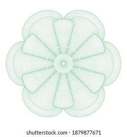 Guilloche rosettes, template for diplomas, certificates, letterheads, lottery tickets, moneys