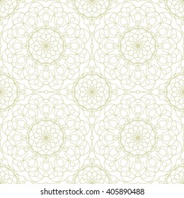 Guilloche seamless abstract background pattern with grey ornament on white (transparent) fond. Vector illustration eps