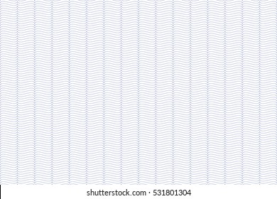 Guilloche nahtloser Hintergrund. Monochrome Guilloche Textur mit Wellen. Digitales Wasserzeichen für Sicherheitspapiere, Zertifikat, Gutschein, Banknote, Geldgestaltung, Währung, Banknote, Scheck, Ticket, Belohnung usw.