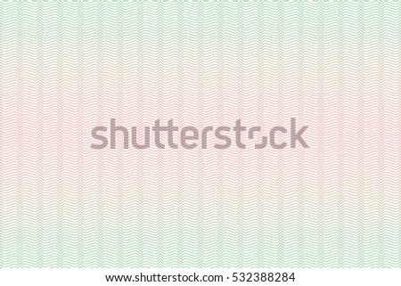 Guilloche seamless background. Guilloche texture with waves in green and red color.Digital watermark for Security Papers, certificate, voucher, banknote, money design, currency, check, ticket etc.