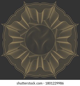 Guilloche. Security net passport, securities. Vector.