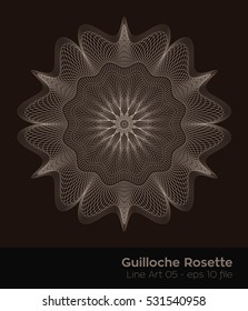 Guilloche Series of Rosettes, for all your valuable Stocks and Bonds designs that deserve security