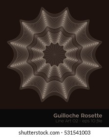 Guilloche Series of Rosettes, for all your valuable Stocks and Bonds designs that deserve security