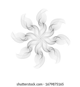 Guilloche style vector element for design. Abstract shape