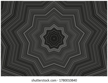 Guilloche vector abstract black and white geometric background

