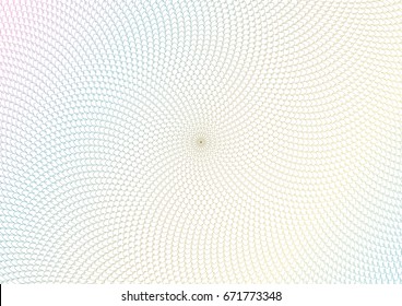 Guilloche vector background grid. Moire ornament texture with waves. Pattern for money warranty, certificate, diploma.