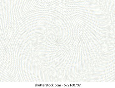 Guilloche Vector Background Grid. Moire Ornament Texture With Waves. Pattern For Money Warranty, Certificate, Diploma