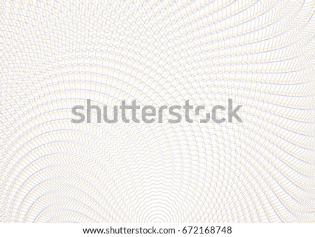 Guilloche vector background grid. Moire ornament texture with waves. Pattern for money warranty, certificate, diploma
