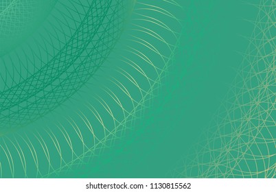 Guilloche vector background. Intersection of thin wavy lines for backdrop, flyer, coupon, voucher, ticket, card design