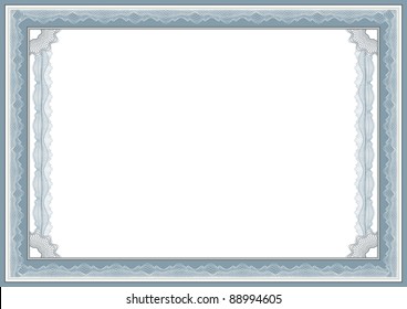 Guilloche Vector Border Certificate Stock Vector (Royalty Free) 88994605