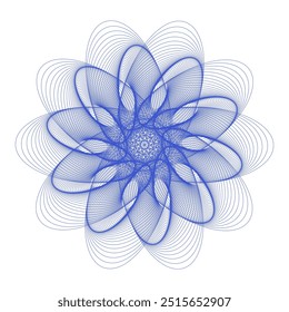 Guilloche vector element. Spirograph. Guilloche Pattern. Complexity design element. Vector illustration (intricacy line) for money design, voucher, currency, gift certificate