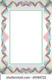 Guilloche vector frame for diploma or certificate