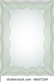 Guilloche vector frame for diploma or certificate