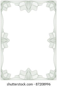 Guilloche vector frame for diploma or certificate