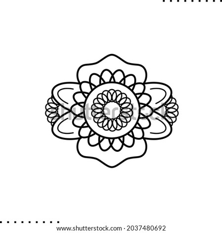 Guilloche vector icon or small illustration in outlines
