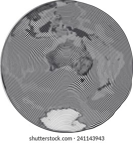 Guilloche Vector Illustration of Australia Uzumaki stile