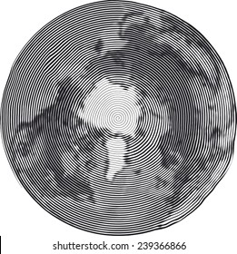 Guilloche Vector Illustration of North Pole Uzumaki style