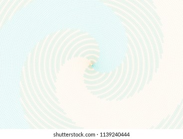 Guilloche vector radial background grid for diploma and certificate. Moire ornament EPS 10