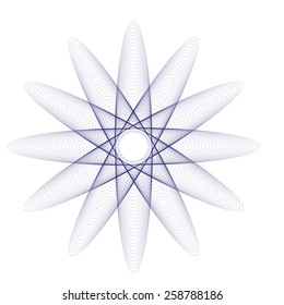 Guilloche - vector rosette, money design, certificate , currency, diploma / Spirograph vector