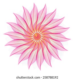 Guilloche - vector rosette, money design, certificate , currency, diploma / Spirograph vector