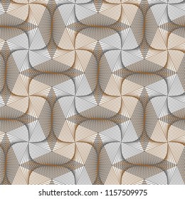 Guilloche vector seamless pattern. Color background with thin lines and optical blending effect