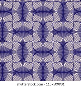 Guilloche vector seamless pattern. Color background with thin lines and optical blending effect