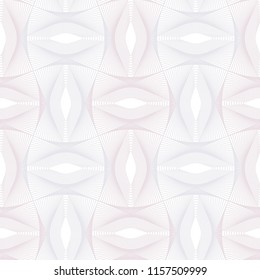 Guilloche vector seamless pattern. Color background with thin lines and optical blending effect