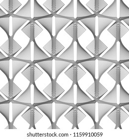 Guilloche vector seamless pattern. Color background with thin lines and optical blending effect