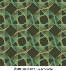 Guilloche vector seamless pattern. Color background with thin lines and optical blending effect