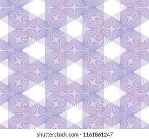 Guilloche vector seamless pattern. Color background with thin lines