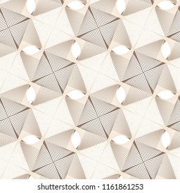 Guilloche vector seamless pattern. Color background with thin lines and optical blending effect