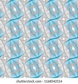 Guilloche vector seamless pattern. Color background with thin lines and optical blending effect