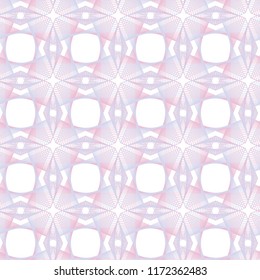 Guilloche vector seamless pattern. Color background with thin lines and optical blending effect