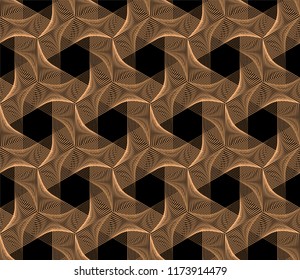 Guilloche vector seamless pattern. Color background with thin lines and optical blending effect