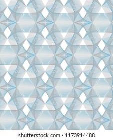 Guilloche vector seamless pattern. Color background with thin lines and optical blending effect