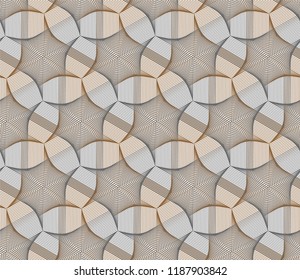 Guilloche vector seamless pattern. Color background with thin lines and optical blending effect
