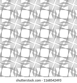 Guilloche vector seamless pattern. Grey monochrome background with thin lines