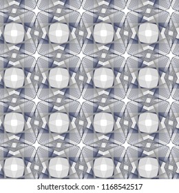 Guilloche vector seamless pattern. Grey monochrome background with thin lines