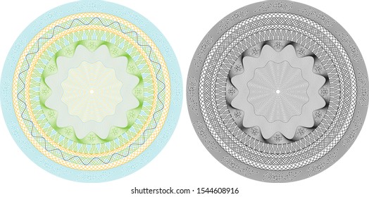 Guilloche vector for security design