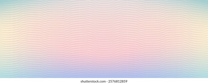 Guilloche watermark vector texture. Gradient cheque watermark for certificate, voucher, money vector illustration