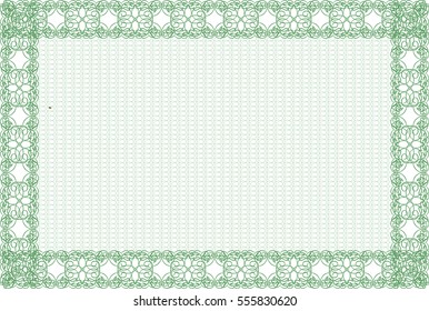 Guilloche.Frame. Template. It can be used for diploma, certificate, banknotes, diplomas.