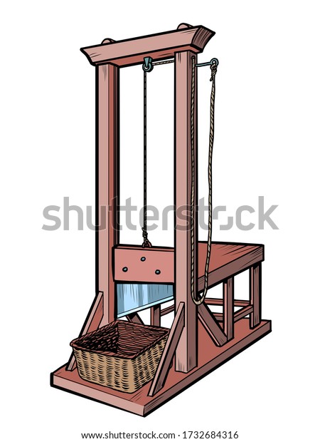 Guillotine Execution Weapon French Revolution Comics Stock Vector Royalty Free