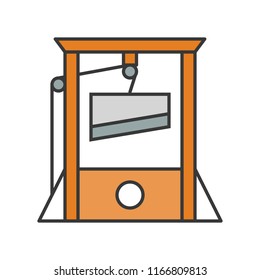 guillotine, Halloween related icon, filled outline design editable stroke