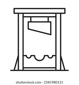 Guillotine icon Black and white logo